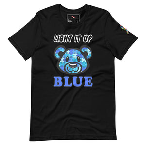 Light It Up Blue Bear Unisex t-shirt