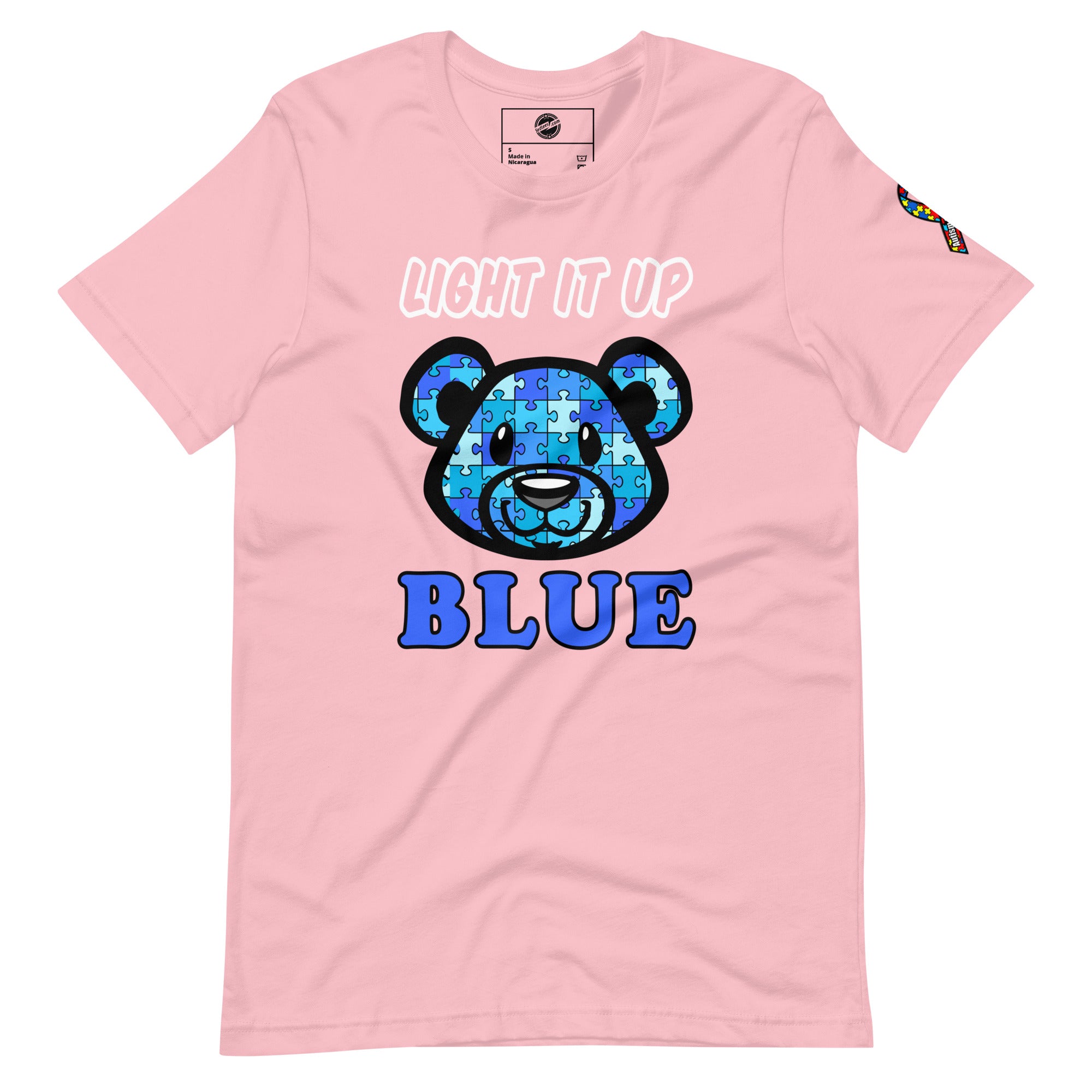 Light It Up Blue Bear Unisex t-shirt