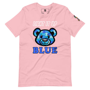 Light It Up Blue Bear Unisex t-shirt